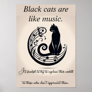 Les chats noirs sont comme des affiches de musique
