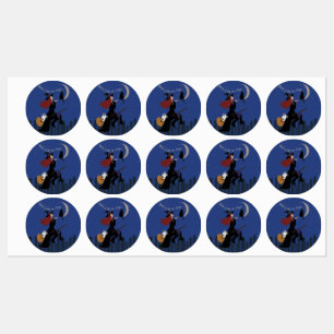 Les chats noirs sont un Sticker Magique Rond