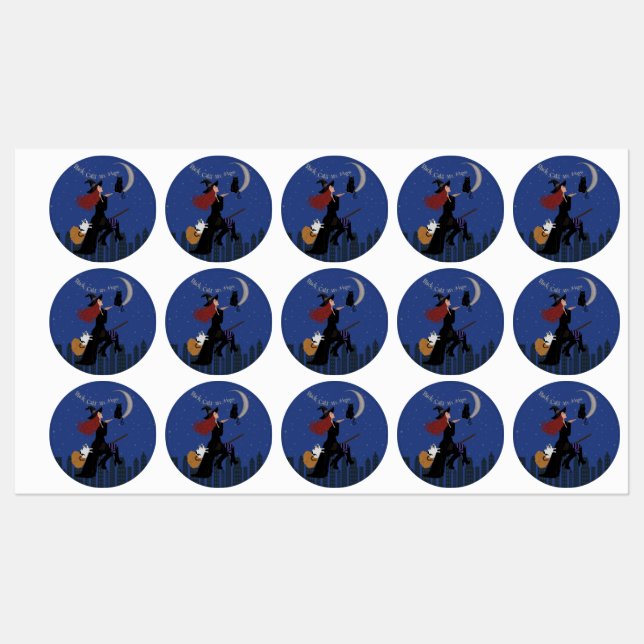 Les chats noirs sont un Sticker Magique Rond (Feuille)