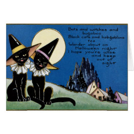 Les chats noirs vintages de Halloween ajoutent la