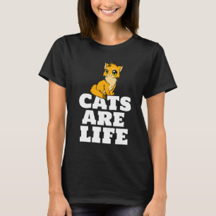 LES CHATS SONT LA VIE T-SHIRTS TEES CHAT ROUX