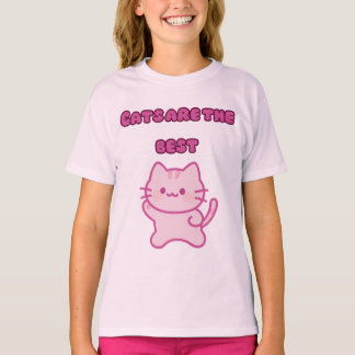 Les chats sont les meilleurs T-Shirt rose mignon K