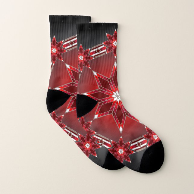 Les chaussettes des hommes et des femmes (rouge de (Paire)