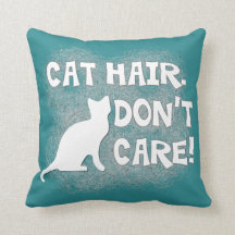 Les cheveux de chat, ne s'inquiètent pas ! Coussin