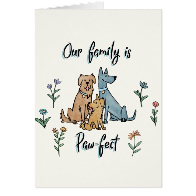 Les chiens dans le jardin IV | notre famille est (Devant)