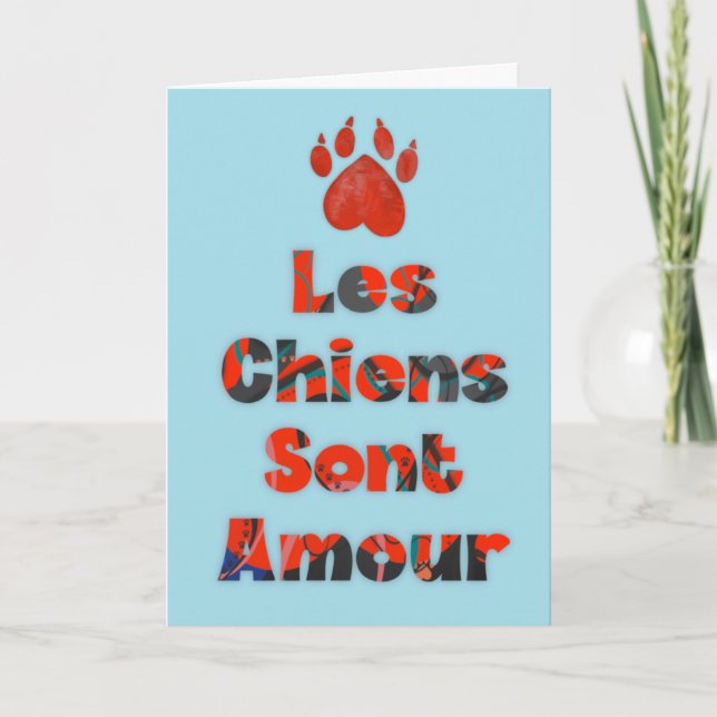 Les Chiens Sont Amour – Carte de condoléances (Devant)