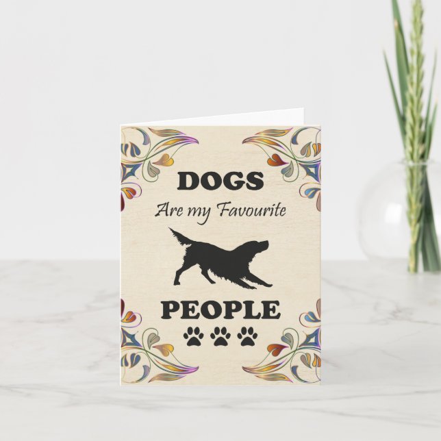Les Chiens Sont Ma Carte De Voeux Des Gens Favoris (Devant)