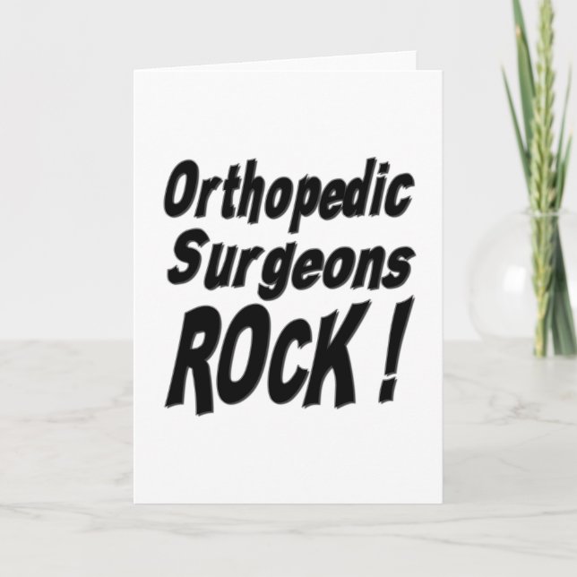 Les chirurgiens orthopédiques Rock! Carte de vœux (Devant)
