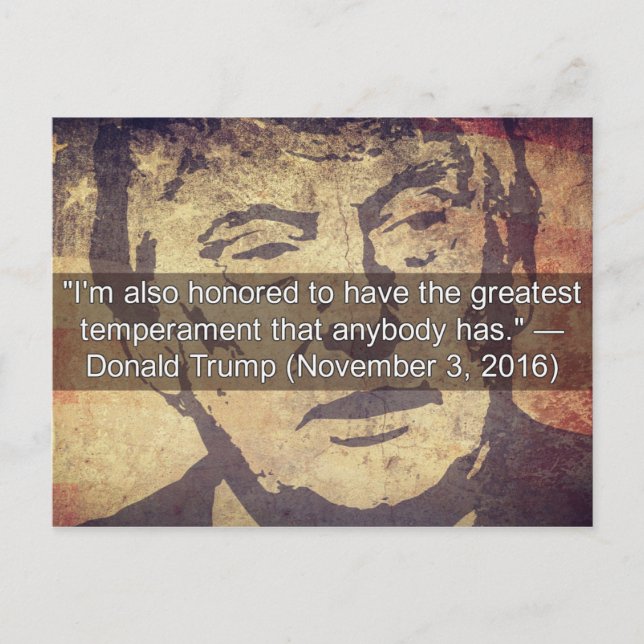 Les choses stupides Trump a dit Carte postale Souv (Devant)