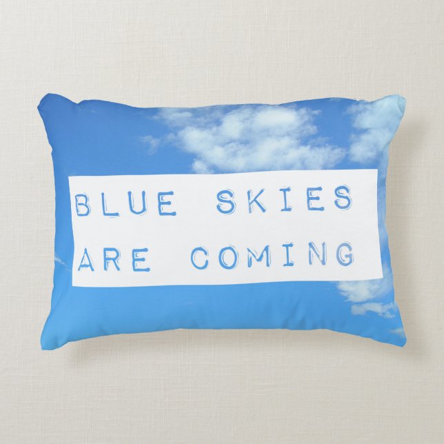 Les cieux bleus sont prochain coussin bleu (Devant)
