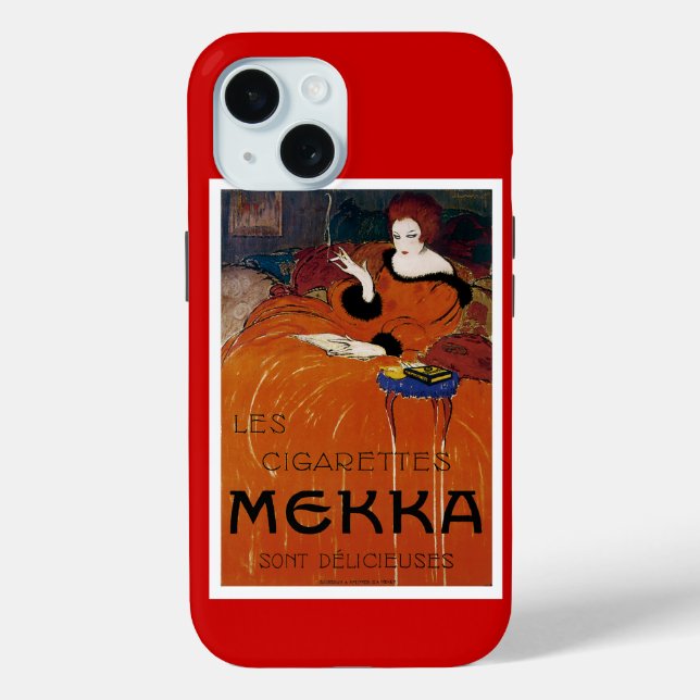 Les Cigarettes Mekka iPhone 15 Hülle (Rückseite)