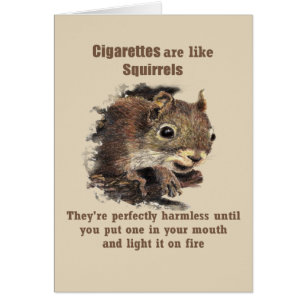 Les cigarettes sont comme les écureuils amusants a