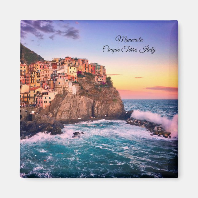 Les Cinque Terre et le soleil couchant magnet (Devant)