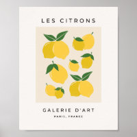 Les Citrons 01 Retro Lemon Abstrakte Zitronen