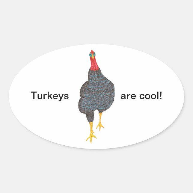 Les clés sont cool, pointillisme Oval Stickers (Devant)