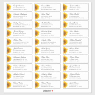 Les clients du Sunflower s'adressent. Étiquettes m