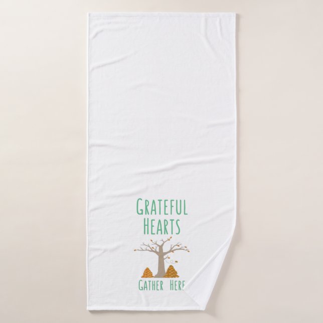 Les Coeurs Reconnaissants Se Réunissent Ici - Expr (Serviette de bain)