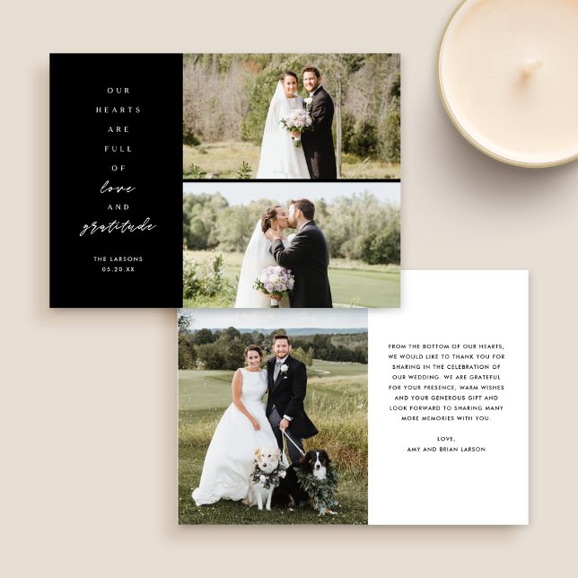 Les coeurs sont un Carte de remerciements Mariage  (Créateur téléchargé)