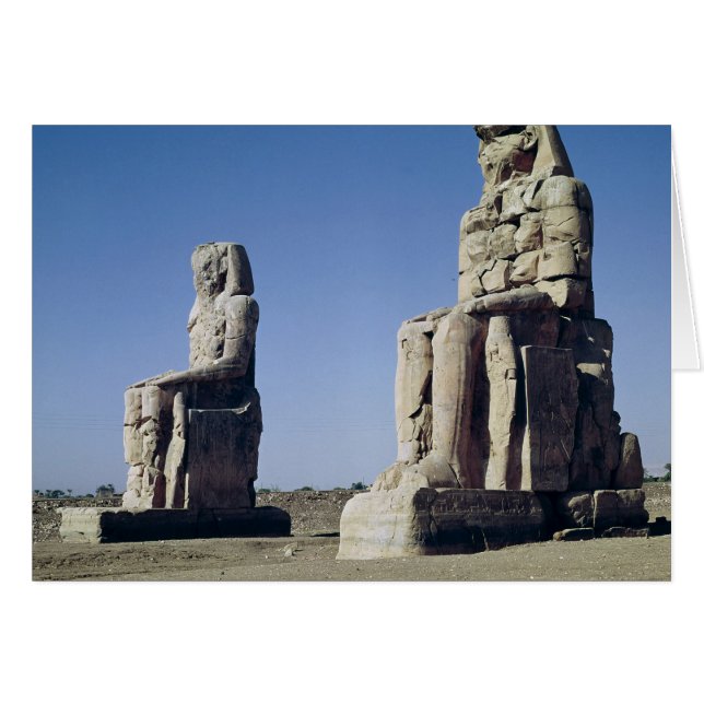 Les Colonnes de Memnon, statues d'Amenhotep (Devant horizontal)