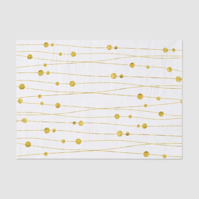 Les confettis d'or échouent le papier de soie de (Recto)