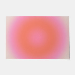 Les Couleurs 04 Neutral rosa und orange glänzend Fußmatte
