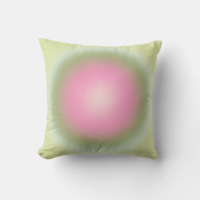 Les Couleurs 07 Gradient rosa und grüne Aura Kissen (Vorderseite)