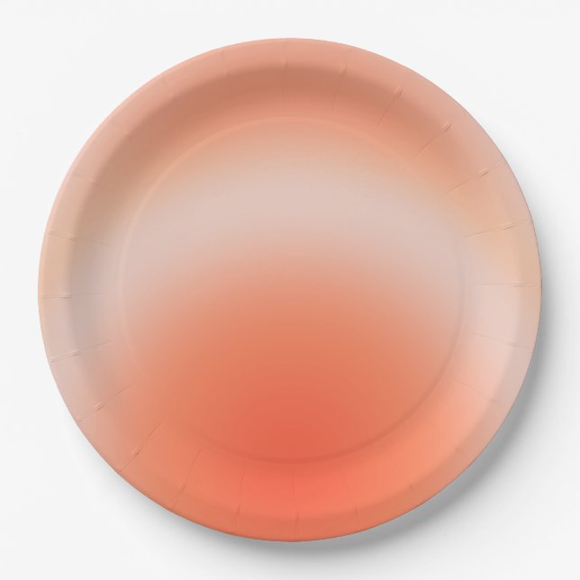Les Couleurs 09 Orange Gradient Aura Pappteller (Vorderseite)
