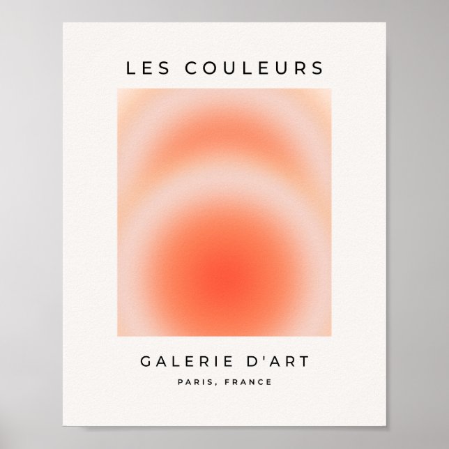 Les Couleurs 09 Orange Gradient Aura Poster (Vorne)