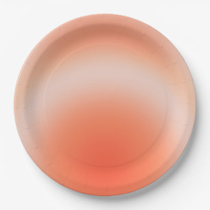 Les Couleurs 09 Orangefarbiger Gradienten-Aura Pappteller