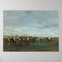 Les courses - Edgar Degas Poster d'Art