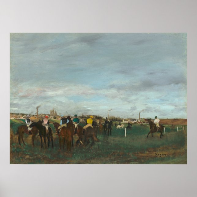 Les courses - Edgar Degas Poster d'Art (Devant)