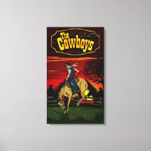 "Les Cowboys" Tiré En Toile Imprimée.