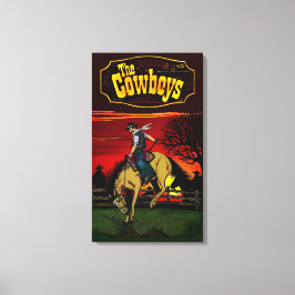 "Les Cowboys" Tiré En Toile Imprimée.
