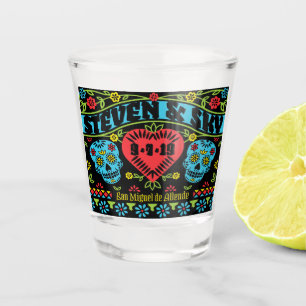 Les crânes de sucre ont customisé le verre à