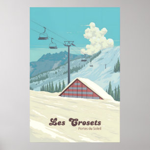 Les Crosets Portes du Soleil Schweiz Skigebiet Poster