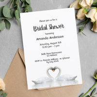 Les cygnes adorent blanc nuptiale invitation