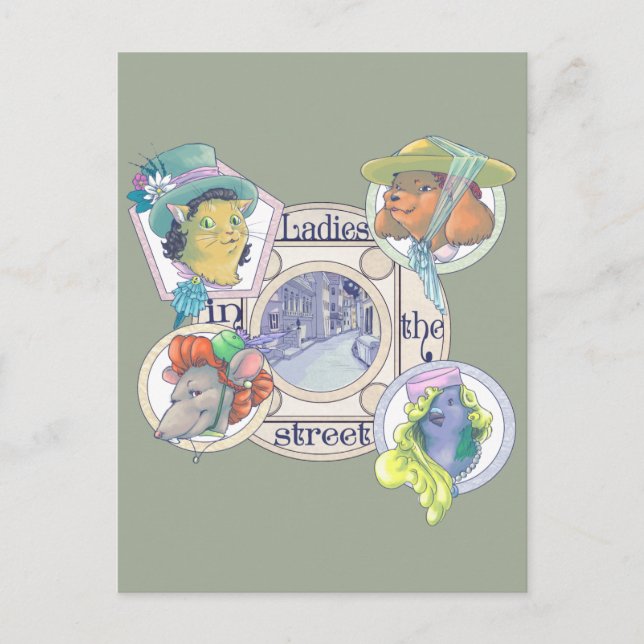 Les dames dans la rue Carte postale (Devant)