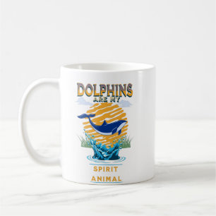 Les dauphins sont mon esprit Animal Café Mug