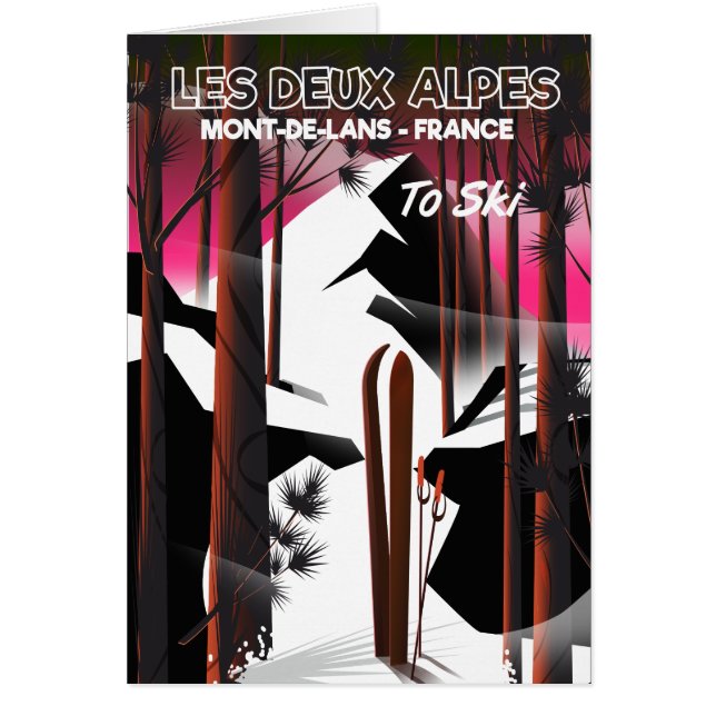Les Deux Alpes, Frankreich - Skiposter (Vorne)