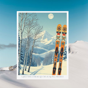 Les Deux Alpes Isère Frankreich Skigebiet Postkart Postkarte