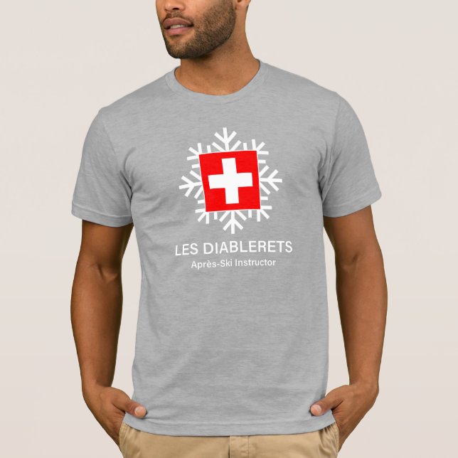 Les Diablerets Schweizer Apres-Ski Lehrer T-Shirt (Vorderseite)