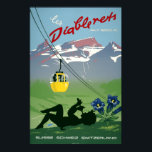 Les Diablerets,Switzerland, Vintage Travel Poster<br><div class="desc">Recommended sizes: Extra small, Small, Medium, Large and Extra large. If you need some other size, please contact me. Thank you. Les Diablerets is a village and ski resort located in the municipality of Ormont-Dessus in the canton of Vaud, Switzerland. The village lies at an altitude of 1, 160 metres...</div>