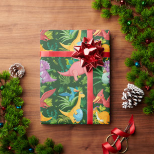 Les dinosaures ! papier cadeau