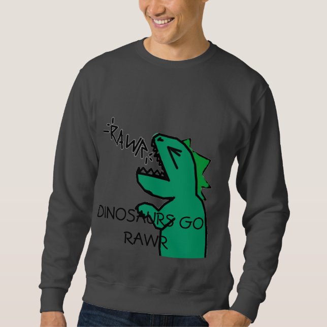 Les DINOSAURES VONT le sweatshirt des hommes de (Devant)