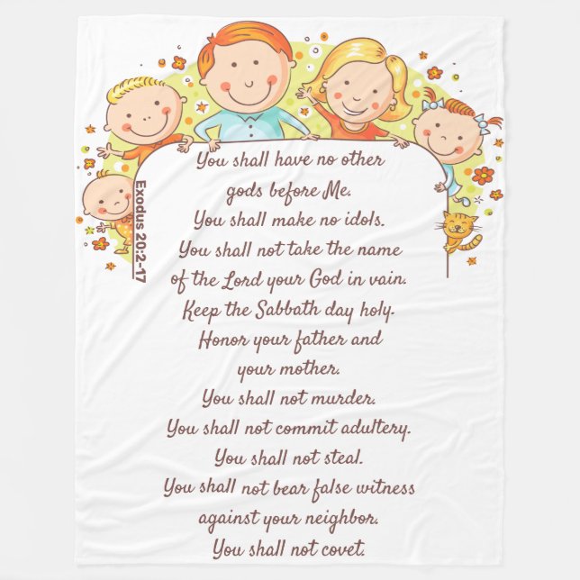 Les Dix Commandements - Couverture en polaire, 60" (Devant)