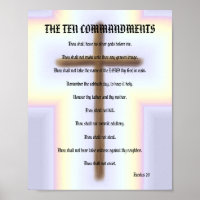 Les Dix Commandements - Poster de la Croix Arc-en-