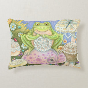 Les Doilies Font Un COUSSIN D'ACCENT FROG Home Hop