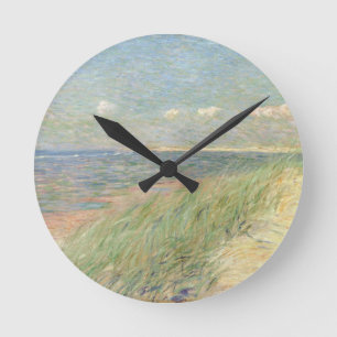 Les Dunes du Zwin, Knokke, 1887 (Öl auf Leinwand) Runde Wanduhr