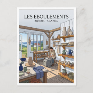 Les Éboulements Artisan Töpferei Kanada Postkarte