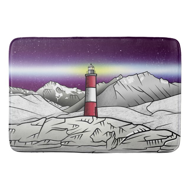 Les Eclaireurs Lighthouse Southern Argentina Badematte (Vorderseite)